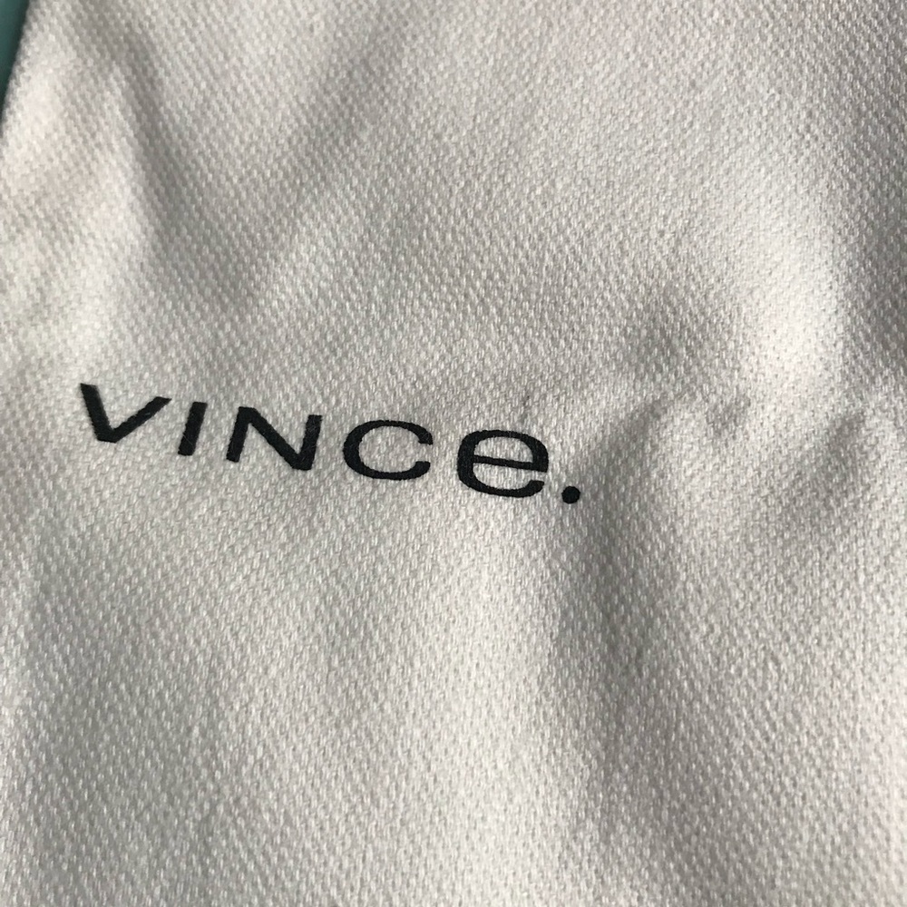 Vince White Canvas 18x13.5” Dust Bag Purse Travel